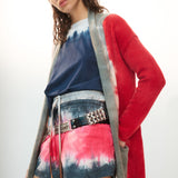 STRIPED CASHMERE CARDIGAN