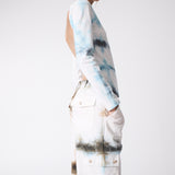 BLUE CHECK LONG SLEEVE LACE SHIRT