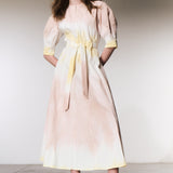 ZIPPER DRESS ICE PINK / PINEAPPLE