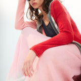 STRIPED CASHMERE CARDIGAN