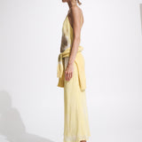 LEMON SILK SLIP DRESS