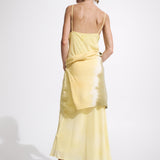 LEMON SILK SLIP DRESS