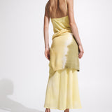 LEMON SILK SLIP DRESS