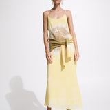 LEMON SILK SLIP DRESS