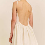 WHITE WASH PINAFORE DRESS
