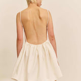 WHITE WASH PINAFORE DRESS