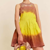 GOLDENHOUR PIN TUCK MINI DRESS