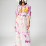 SILK COTTON ZIPPER GOWN