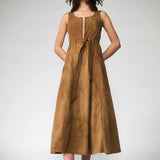 SLEEVELESS ZIPPER DRESS WITH POCKETS