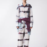 BLUE CHECK SILK COTTON COOL SHIRT