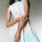 SLEEVELESS ZIPPER DRESS ICE BLUE / ICE PINK