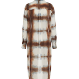 SILK COTTON PLEATS SHIRT DRESS