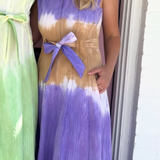 Sleeveless zipper dress in lilac