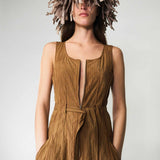 SLEEVELESS ZIPPER DRESS WITH POCKETS