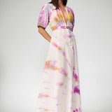 SILK COTTON ZIPPER GOWN