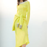 LONG SLEEEVE SLIP DRESS