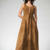 SLEEVELESS ZIPPER DRESS WITH POCKETS