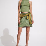 KHAKI CARGO SKIRT