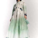 SILK COTTON SAILOR DRESS IN SPEARMINT