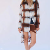 SILK COTTON PLEATS SHIRT DRESS