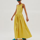 YELLOW BACKLESS MAXI DRESS
