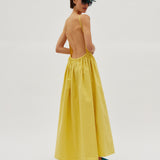 YELLOW BACKLESS MAXI DRESS